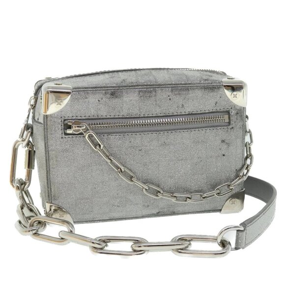 LOUIS VUITTON Damier Glitter Mini Soft Trunk Bag Silver - Picture 1 of 16